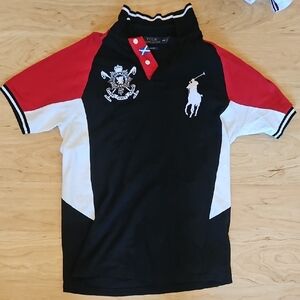 Ralph Lauren Men's Polo in Black, Red, and White